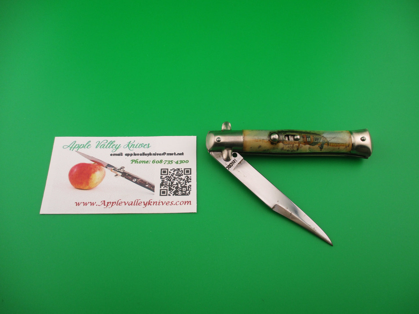 INOX 18cm Italian Tourist Venice Gondola switchblade knife