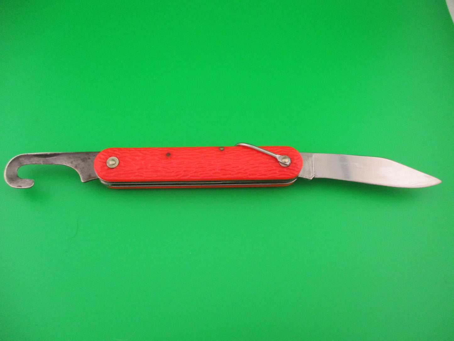 z CAMILLUS vintage MC1 Orange paratrooper automatic knife with hook blade