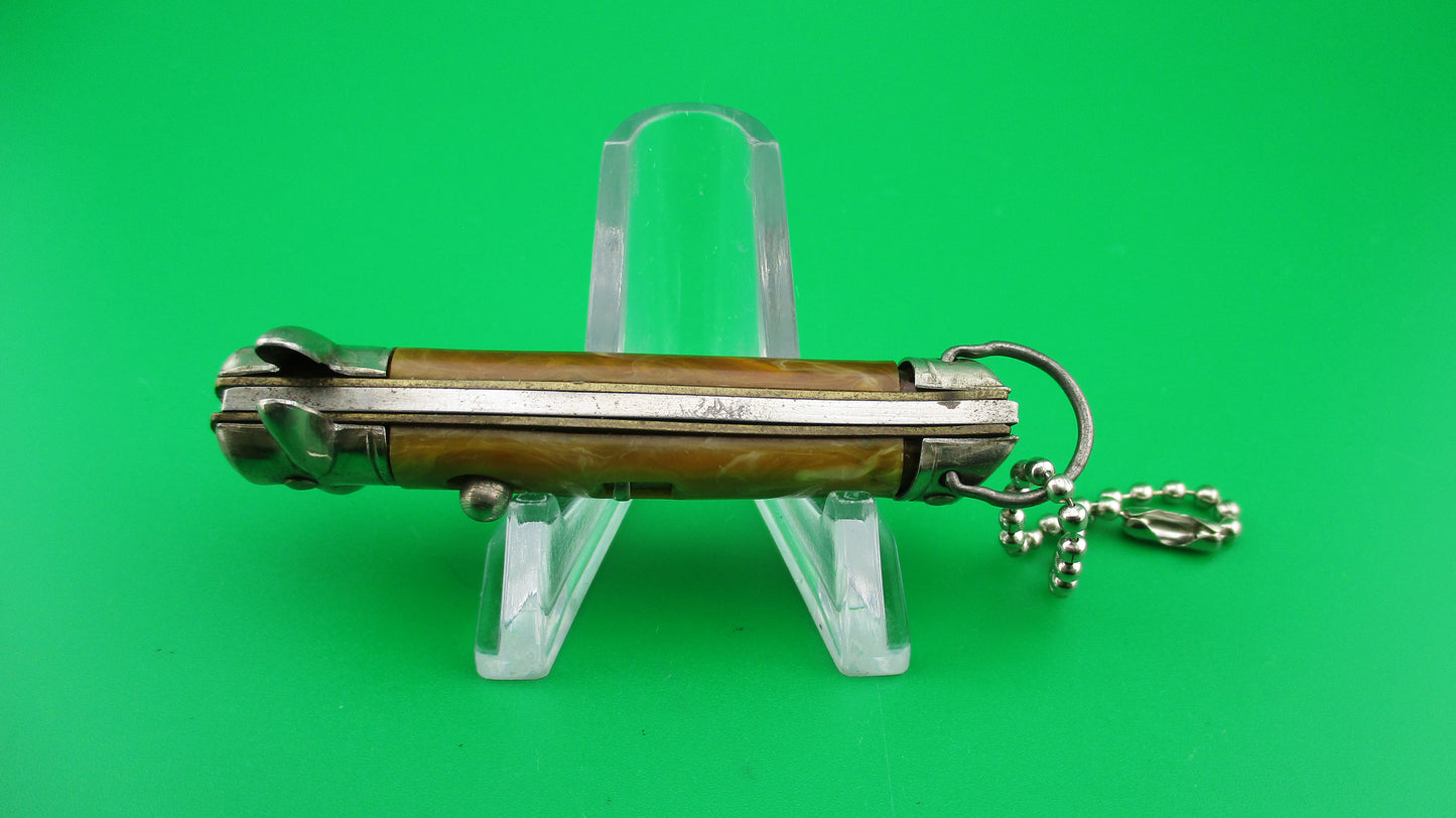 Colonial Snappy Vintage 1950s Rootbeer bowtie keychain switchblade knife
