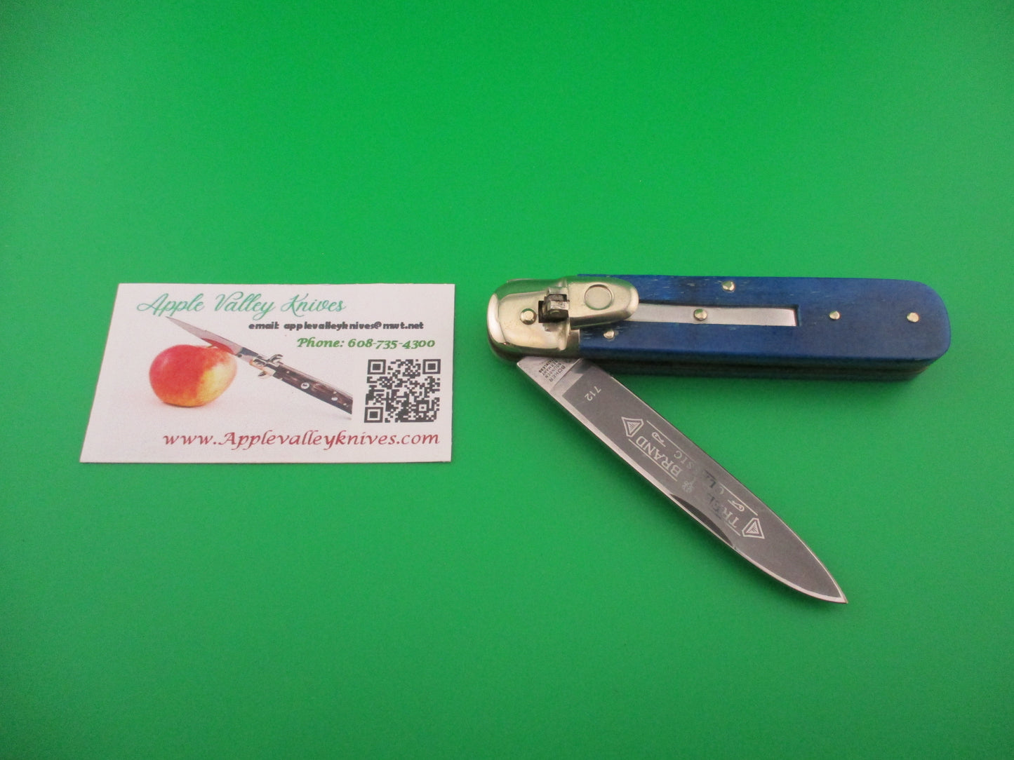 BOKER TREE BRAND CLASSIC 712 11cm German Lever automatic knife Blue bone