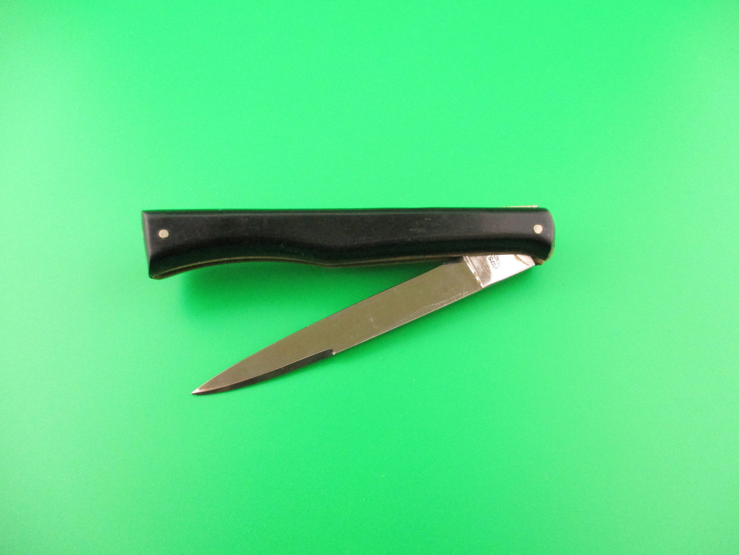 MADE ITALY INOX 21cm Italian Ackermannchen Style Black lockback automatic knife