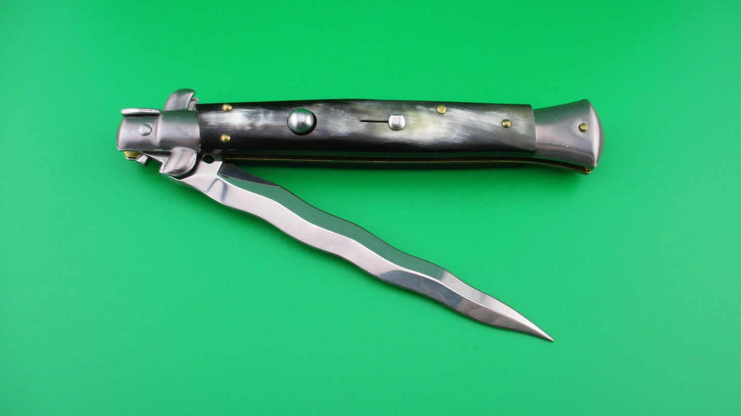 z Frank B Italy 28cm Italian Kris Stiletto Brazilian horn Switchblade knife