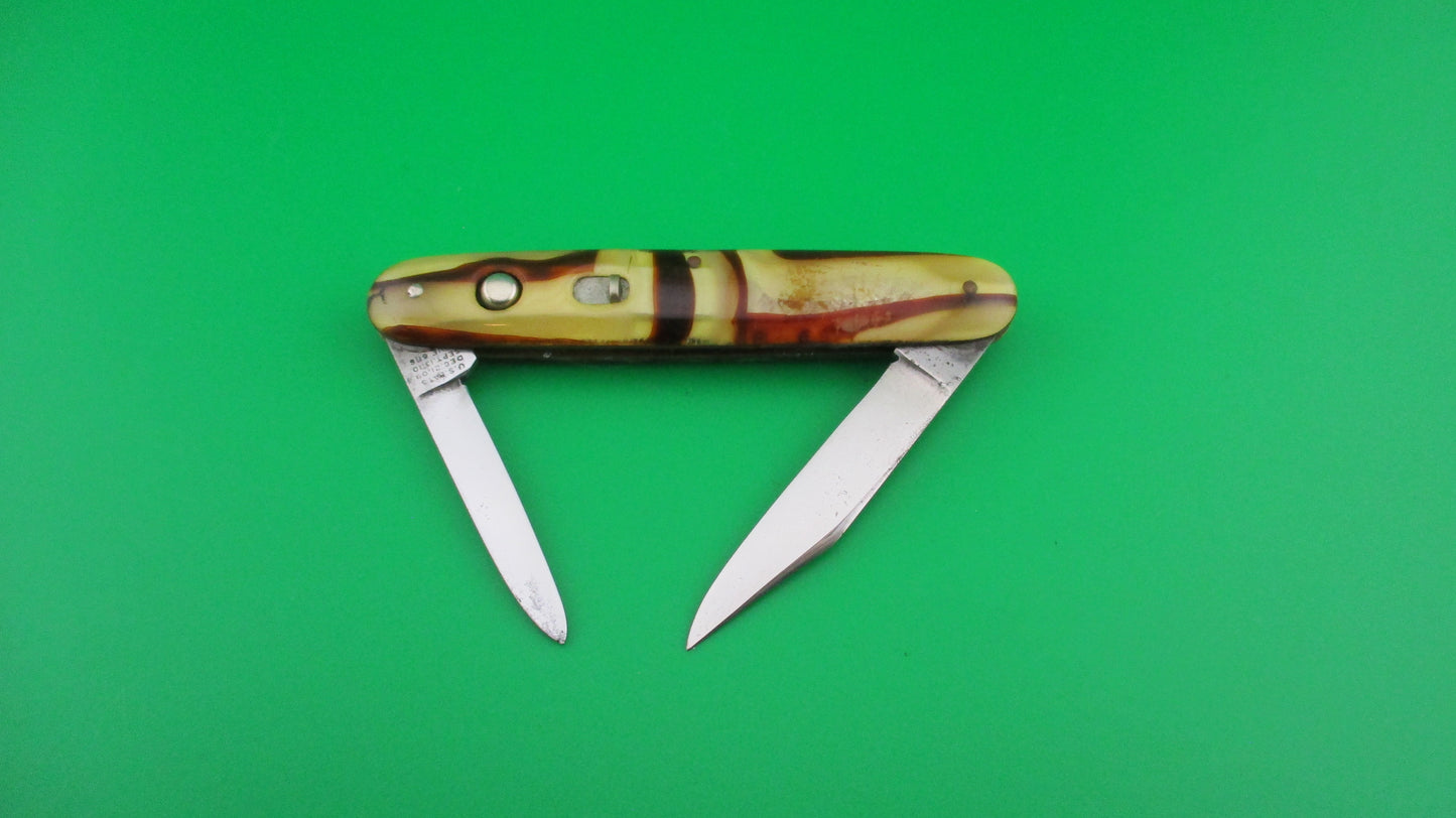 z SCHRADE CUT CO Medium double Butter & Molasses 7404 3/4K switchblade