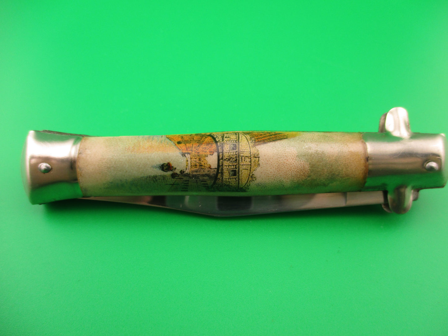 INOX 18cm Italian Tourist Venice Gondola switchblade knife