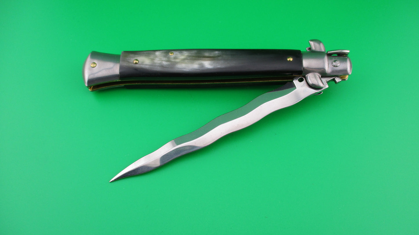 z Frank B Italy 28cm Italian Kris Stiletto Brazilian horn Switchblade knife