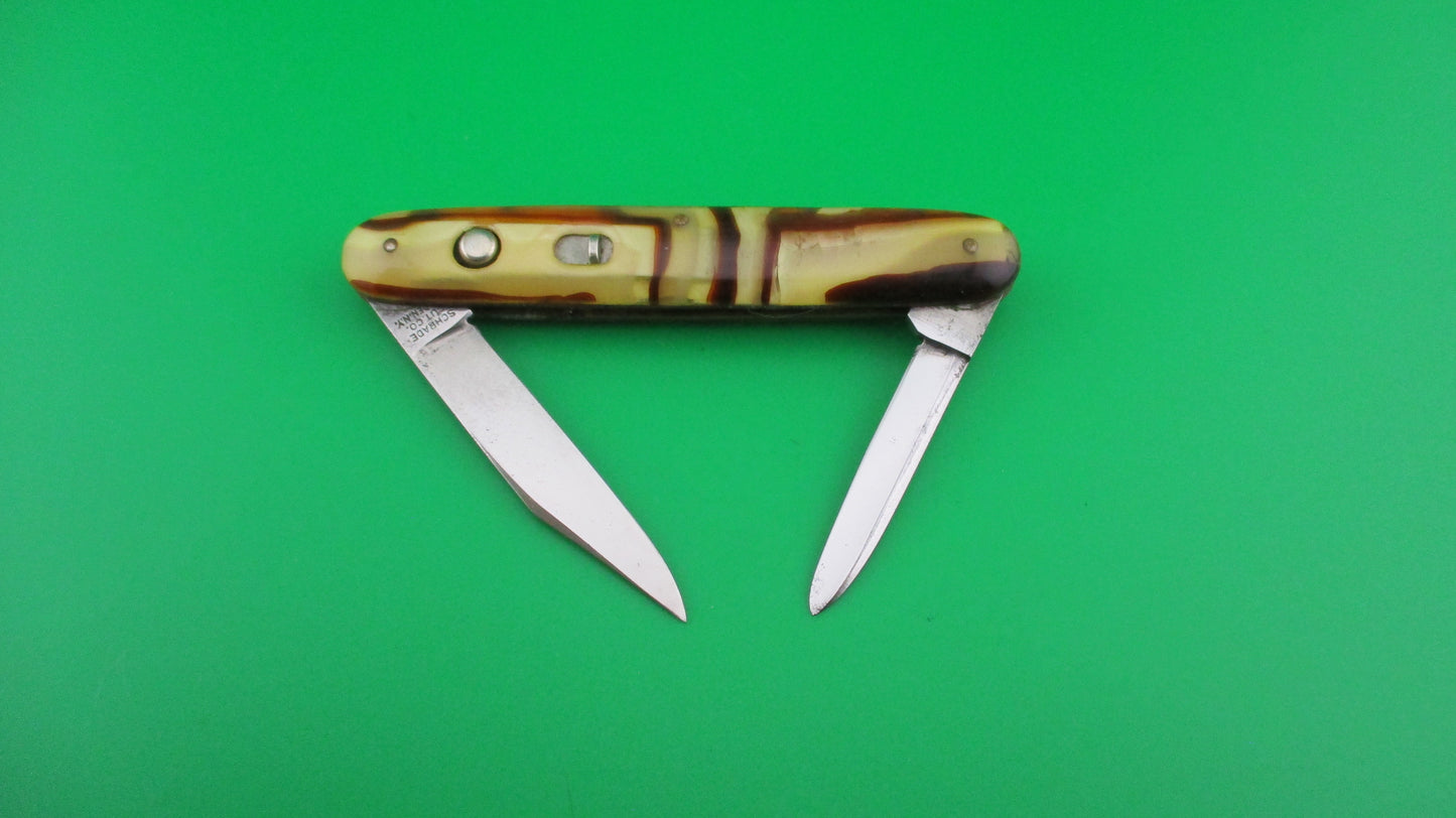 z SCHRADE CUT CO Medium double Butter & Molasses 7404 3/4K switchblade