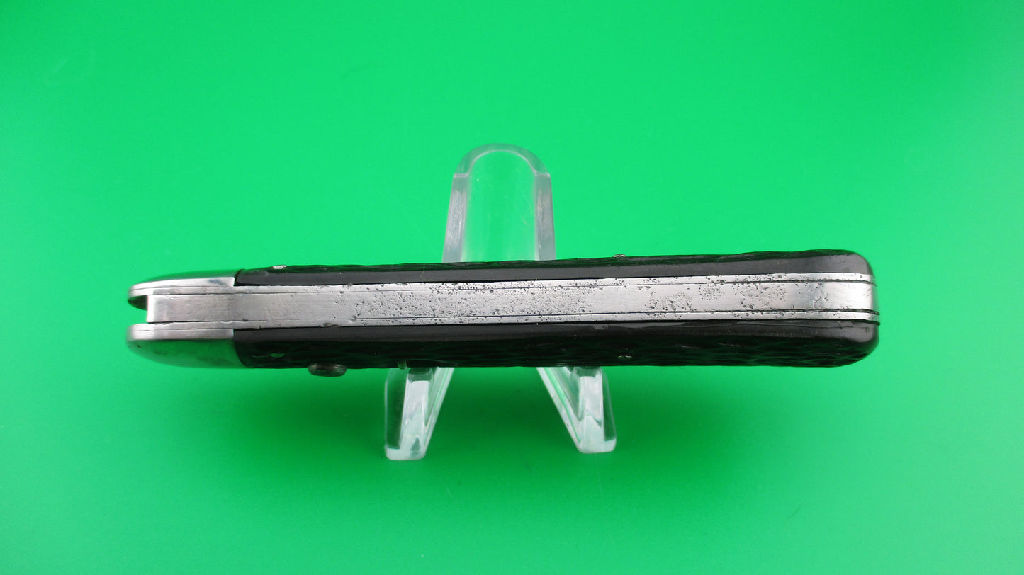 Schrade Cut Co Scout 1554 3/4 STG Black jigged switchblade knife