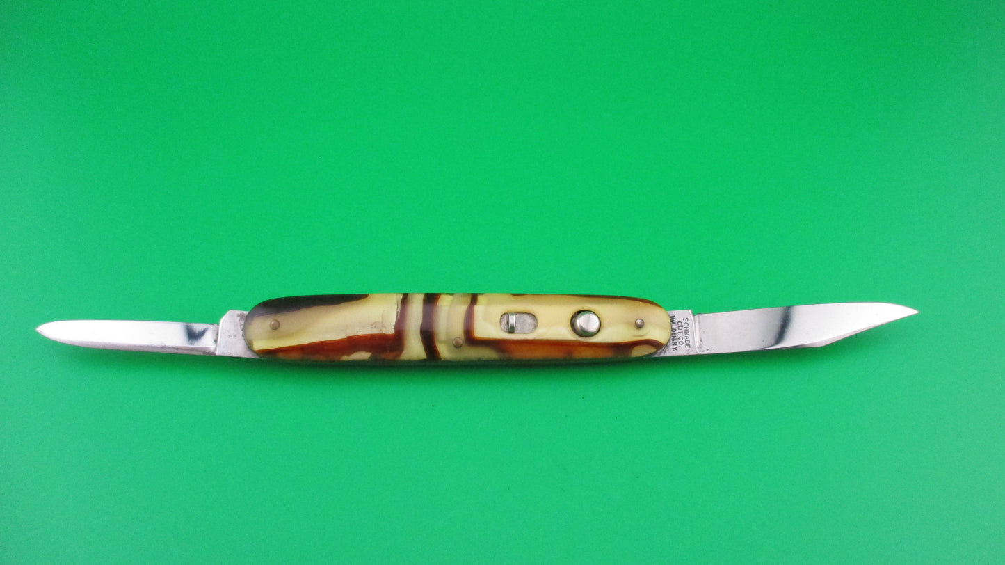 z SCHRADE CUT CO Medium double Butter & Molasses 7404 3/4K switchblade