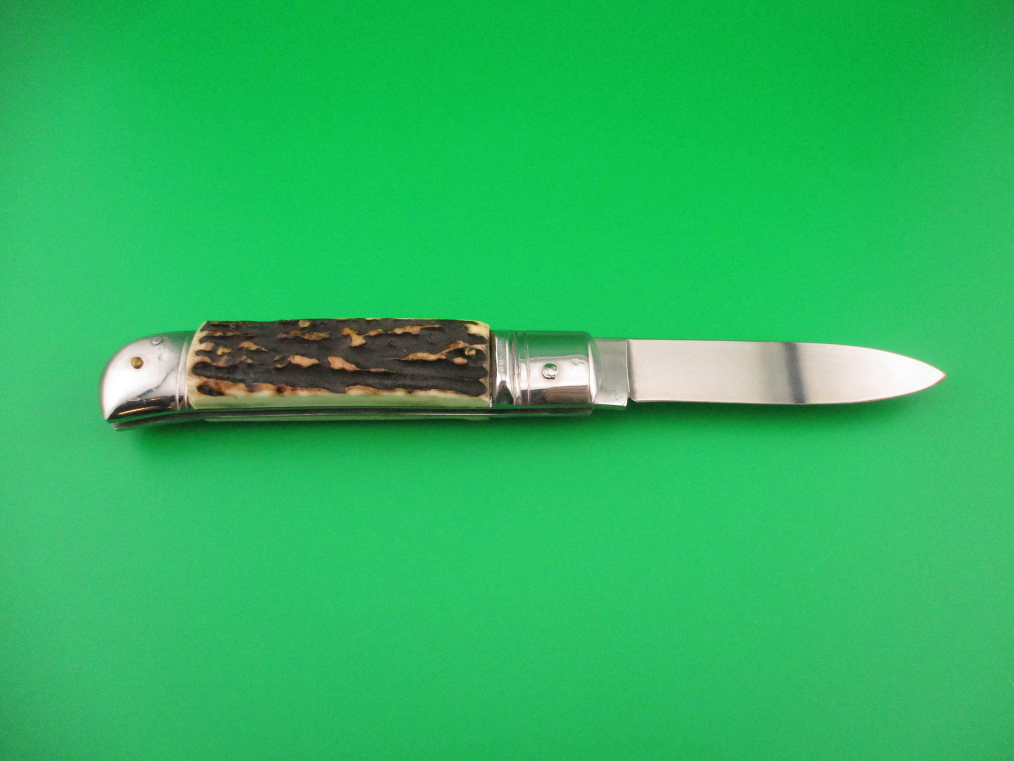 Rostfrei 20cm Italian Lever GOM Stag NOS automatic knife vintage 1980s