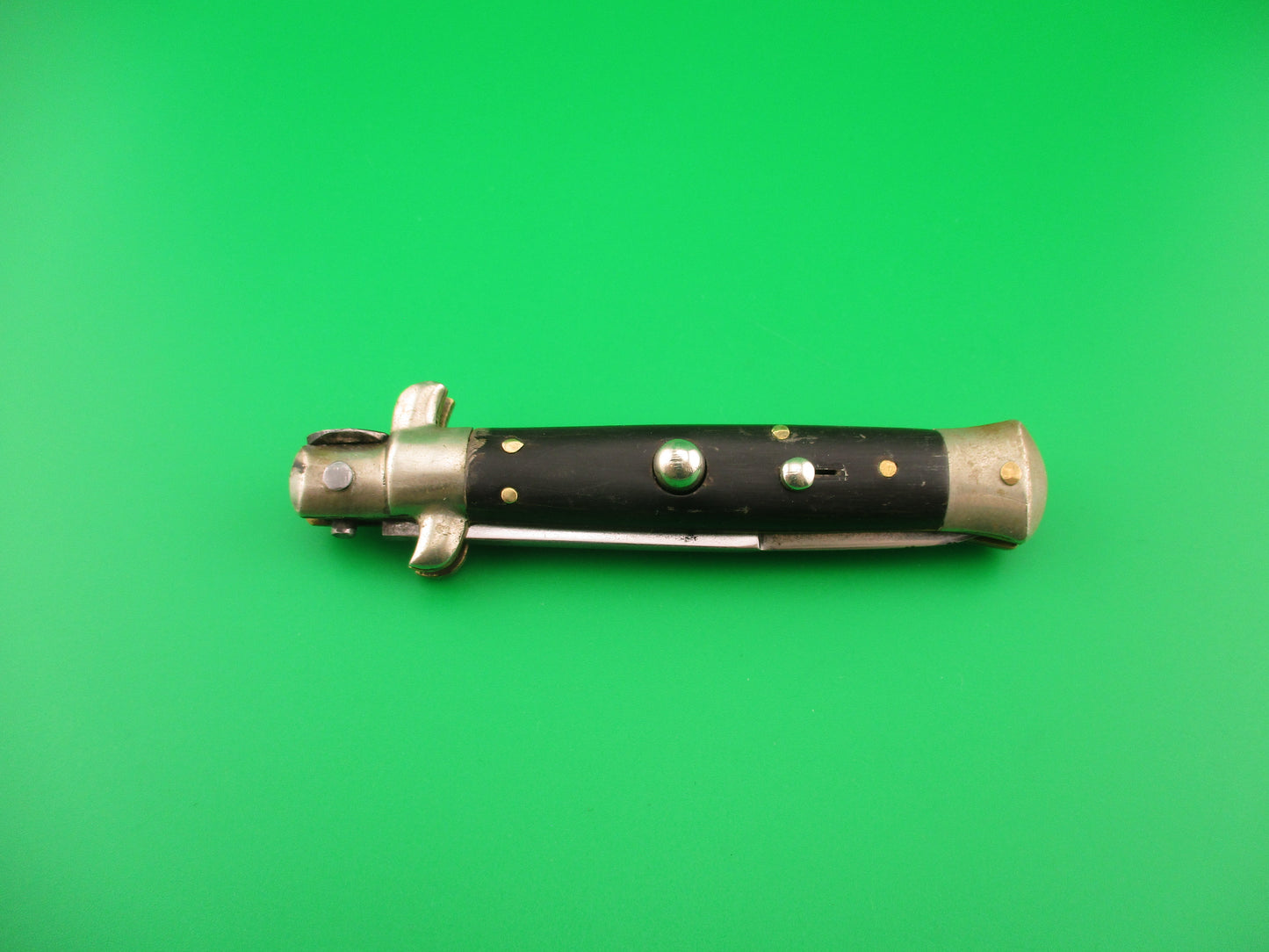 LATAMA ITALY 18cm Italian Picklock Vintage 1950s bayonet & horn automatic knife