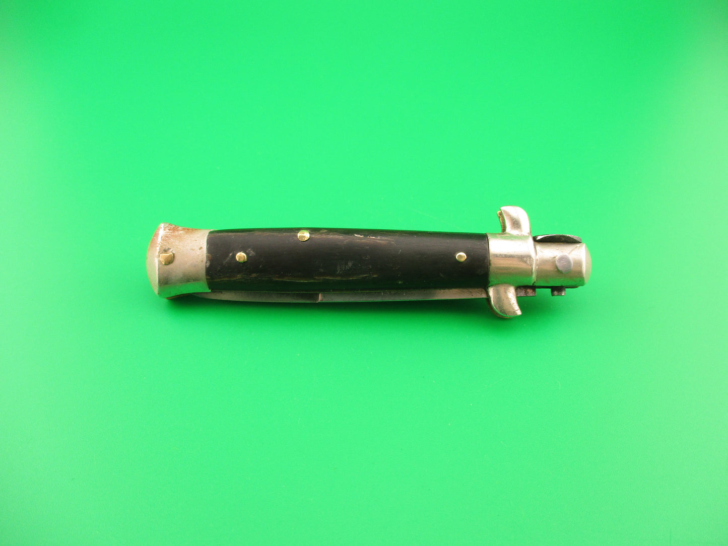 LATAMA ITALY 18cm Italian Picklock Vintage 1950s bayonet & horn automatic knife