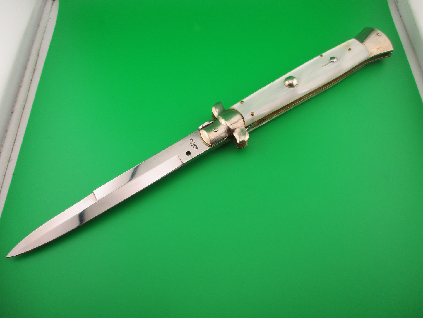 AGA CAMPOLIN 38cm Italian Pearlex Swivel bolster 15 inch automatic knife