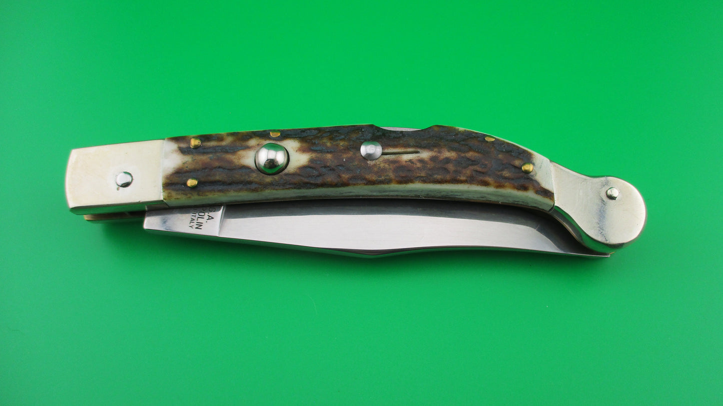 z AGA CAMPOLIN SAHARA 23cm Italian Stag automatic knife Limited Edition