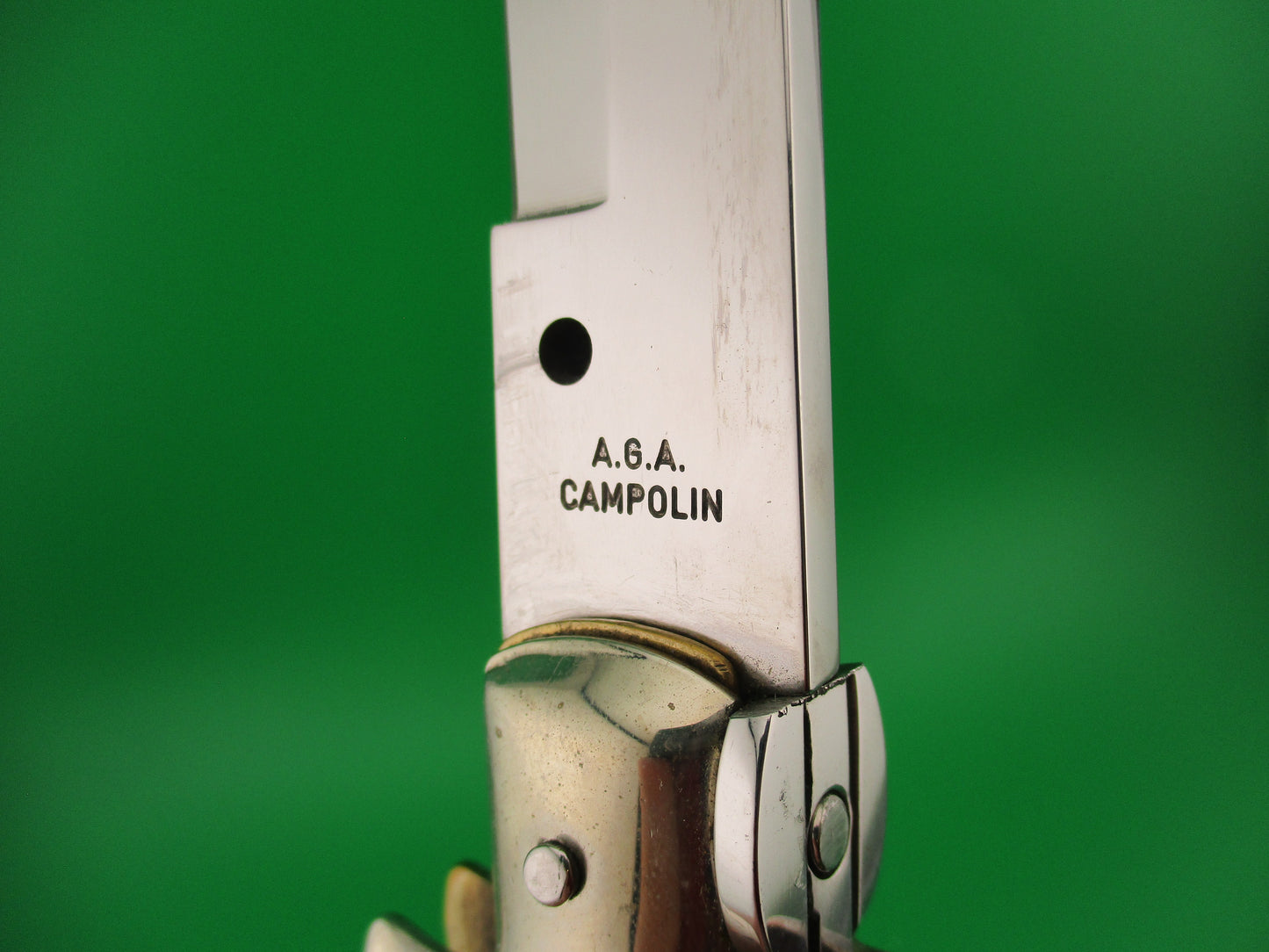 AGA CAMPOLIN 38cm Italian Pearlex Swivel bolster 15 inch automatic knife