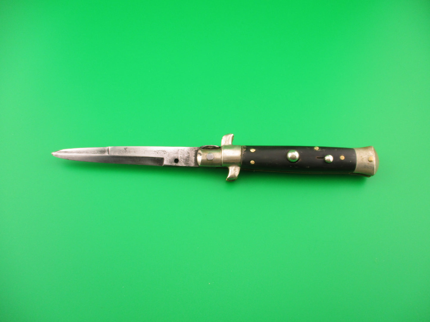 LATAMA ITALY 18cm Italian Picklock Vintage 1950s bayonet & horn automatic knife