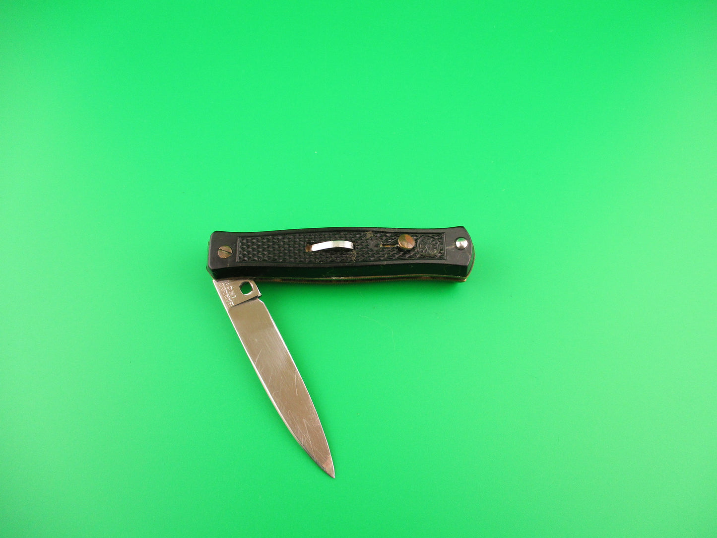 BARGEON INOX 14cm French Small Black Bobc vintage automatic knife