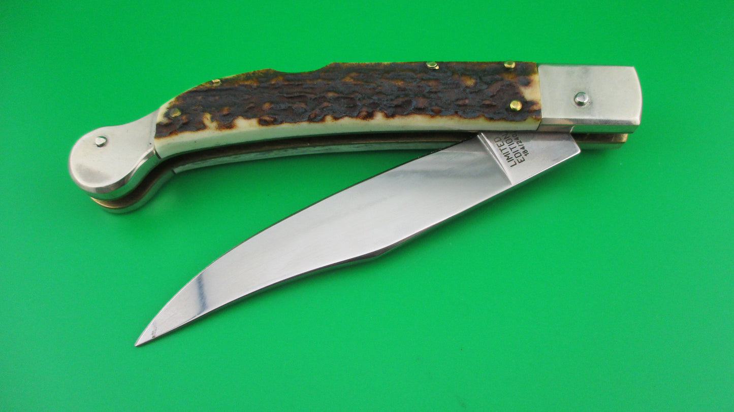 z AGA CAMPOLIN SAHARA 23cm Italian Stag automatic knife Limited Edition