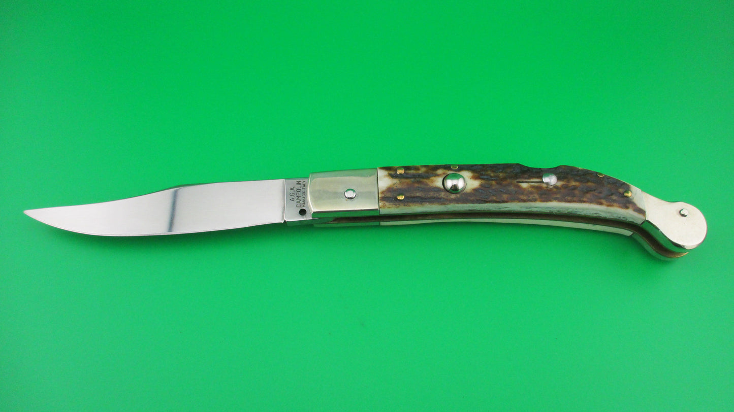 z AGA CAMPOLIN SAHARA 23cm Italian Stag automatic knife Limited Edition
