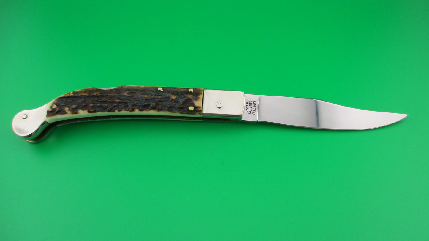 z AGA CAMPOLIN SAHARA 23cm Italian Stag automatic knife Limited Edition