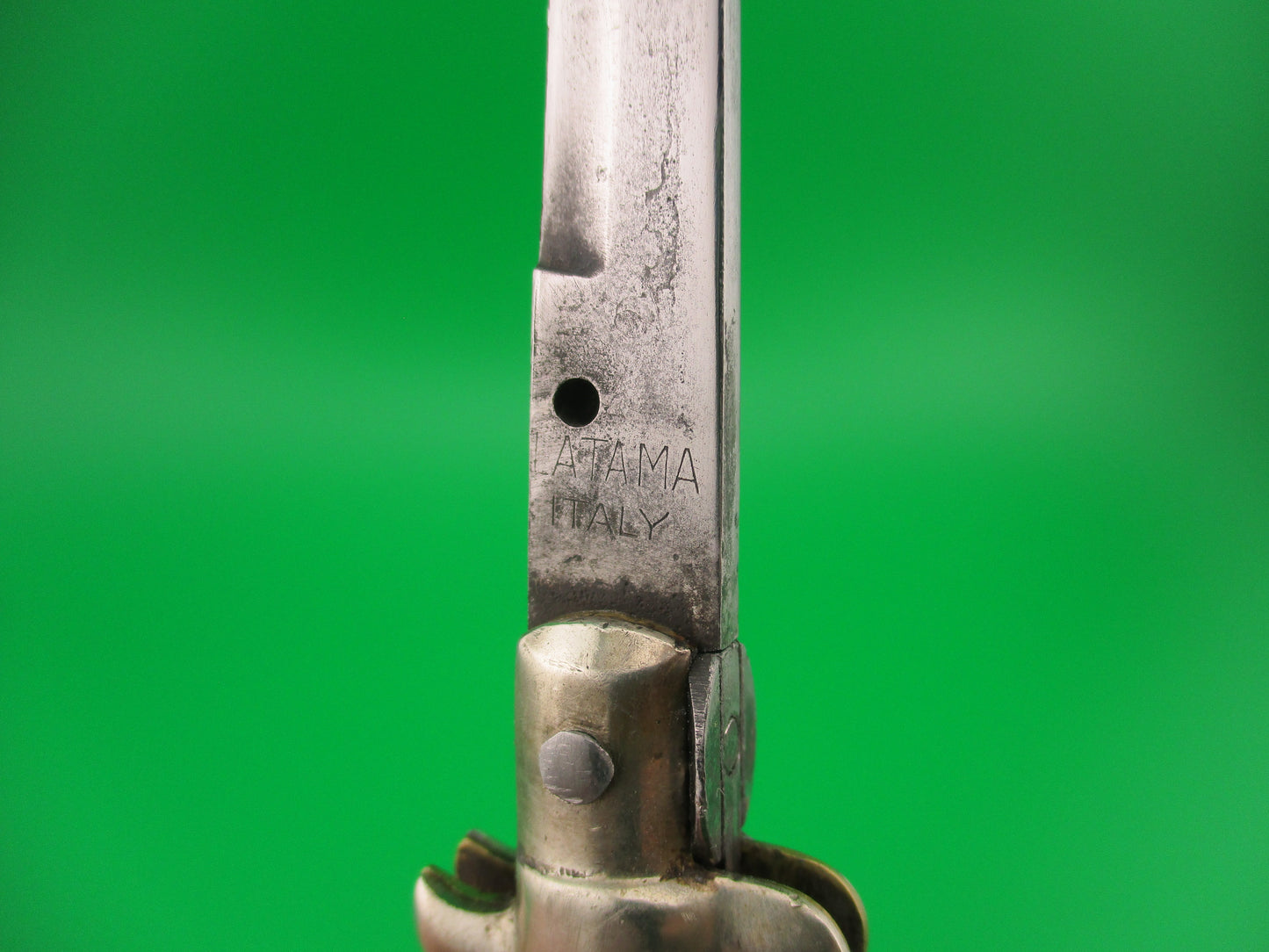 LATAMA ITALY 18cm Italian Picklock Vintage 1950s bayonet & horn automatic knife