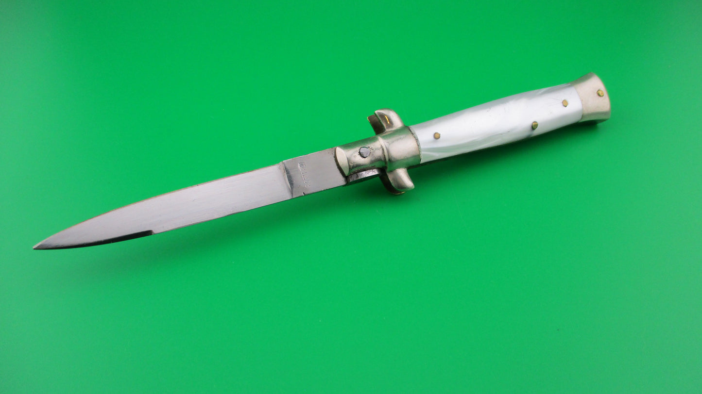 z C JUL HERBERTZ IMPORT 18cm Italian Transitional Pearlex Stiletto switchblade NOS Red Dot
