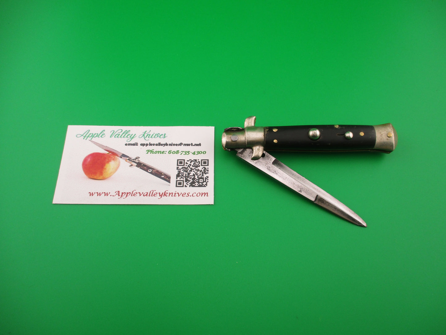 LATAMA ITALY 18cm Italian Picklock Vintage 1950s bayonet & horn automatic knife