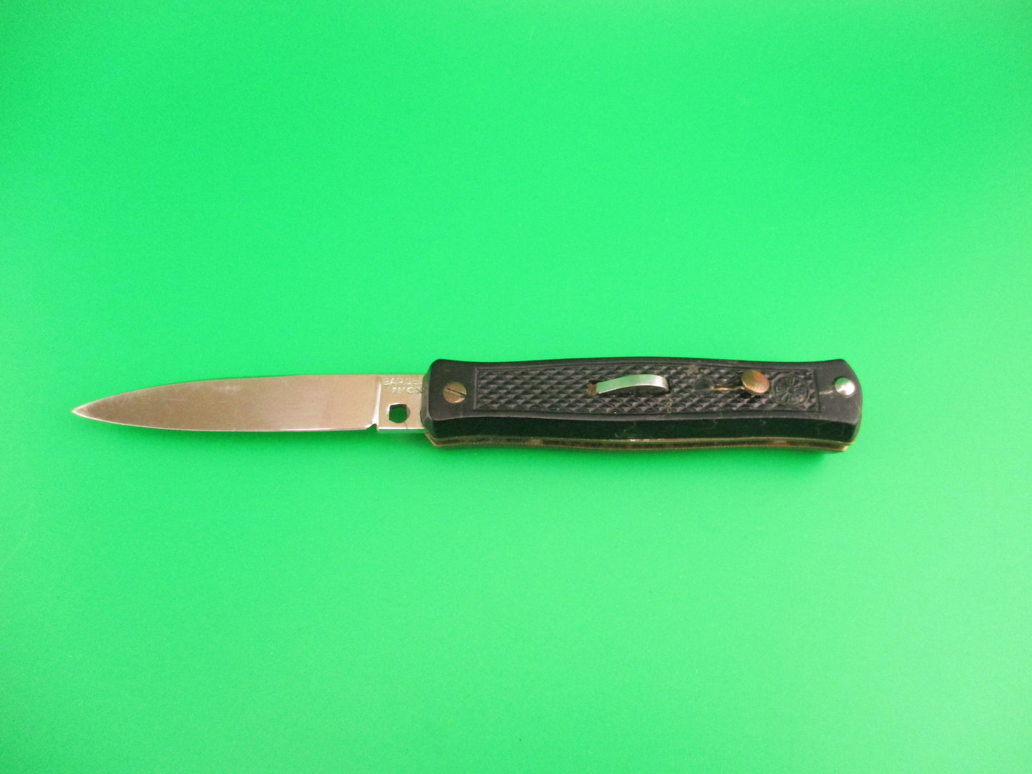 BARGEON INOX 14cm French Small Black Bobc vintage automatic knife