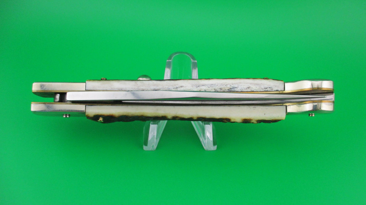 z AGA CAMPOLIN SAHARA 23cm Italian Stag automatic knife Limited Edition