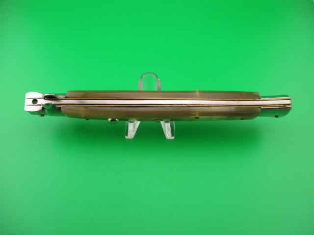 AKC MADE IN ITALY STAINLESS STEEL 33cm Italian Swivel Bolster Honey & Cream automatic