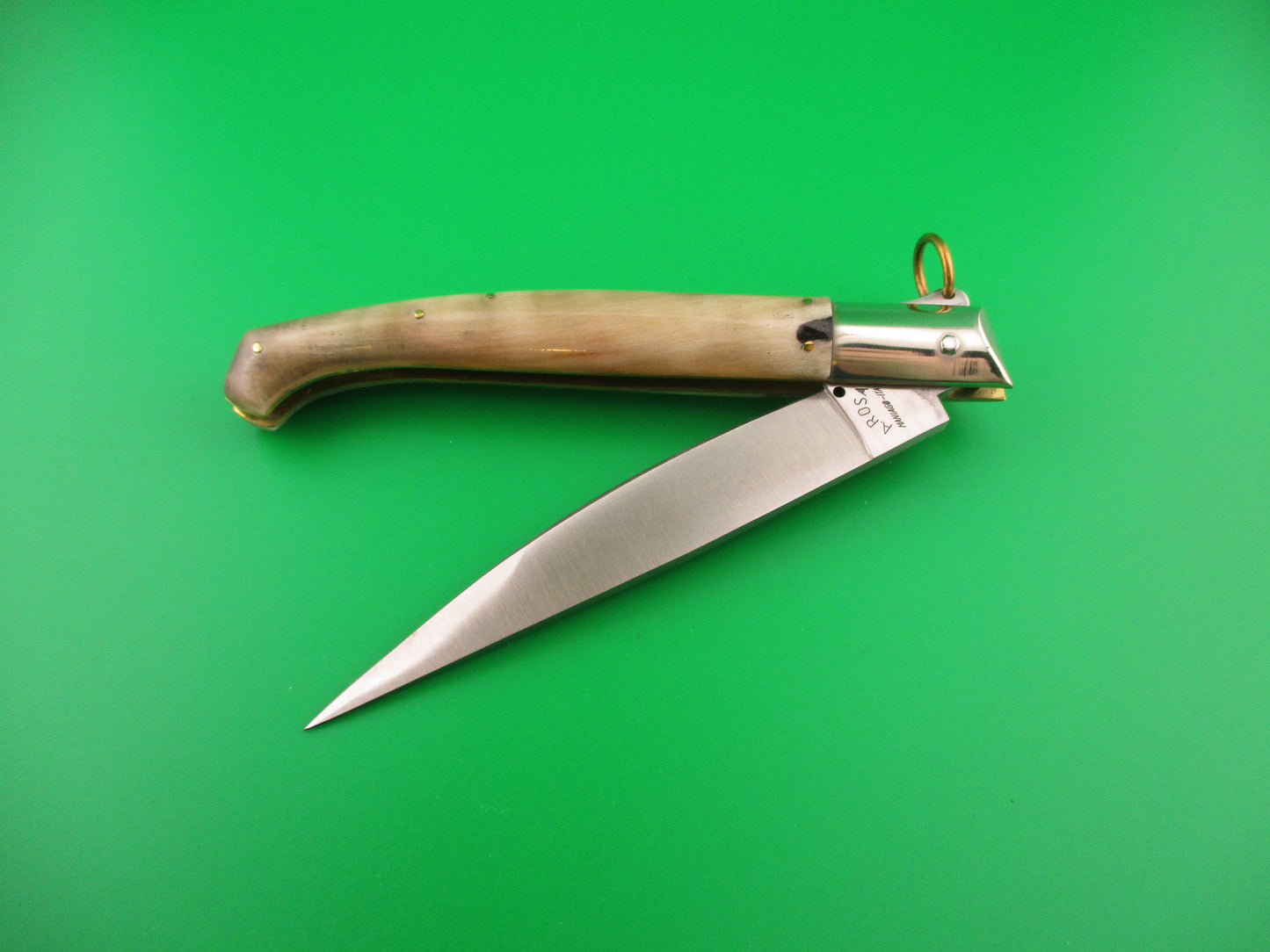 AROSA MANIAGO ITALY D.M. 27cm Italian Pattada Ring pull automatic knife