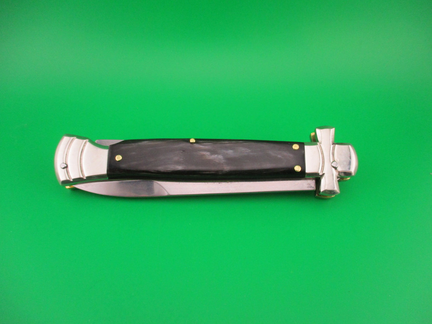 z AGA CAMPOLIN MANIAGO ITALY 23cm Italian Horn Maltese Lockback automatic knife