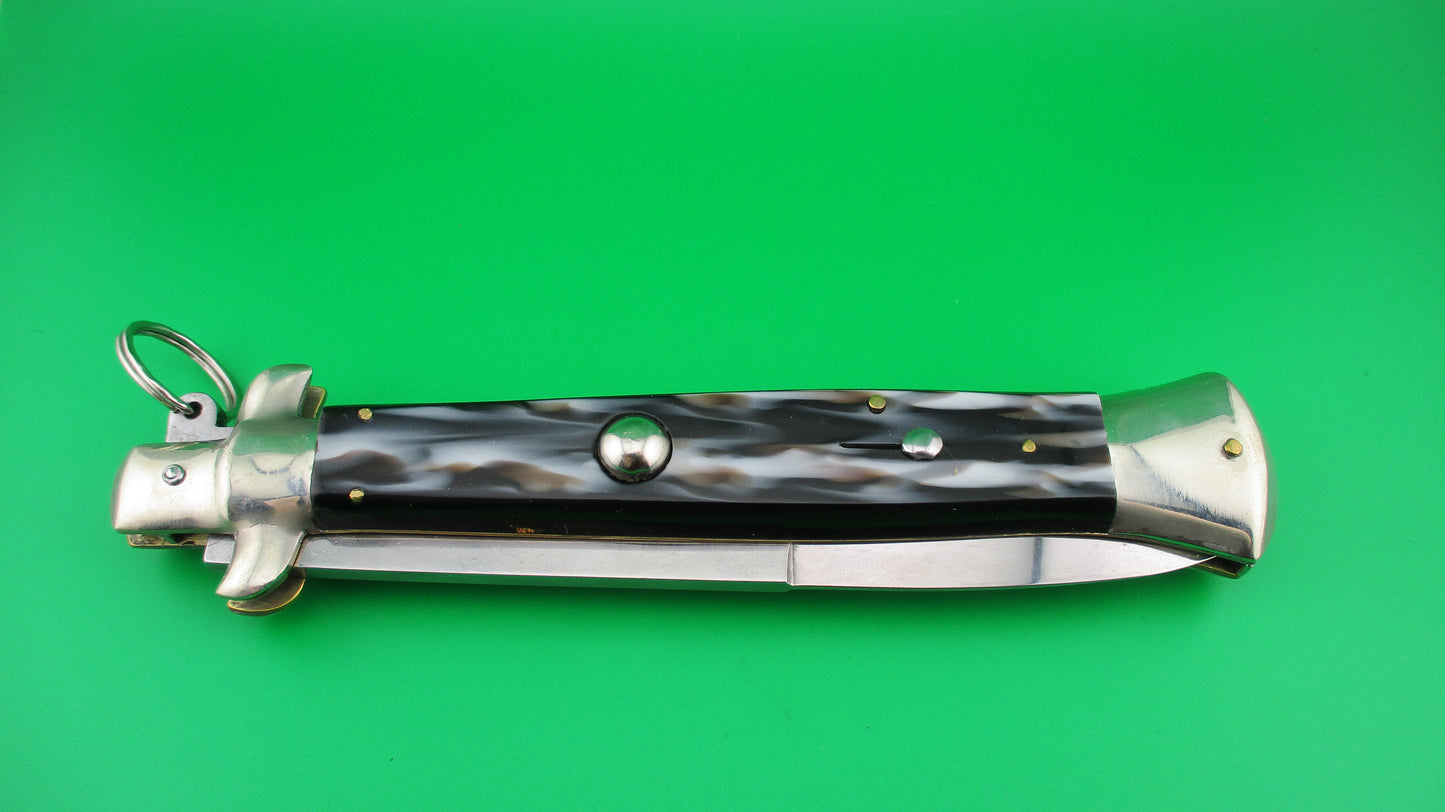 z Italian 38cm Ring pull Stiletto automatic knife vintage Imitation horn