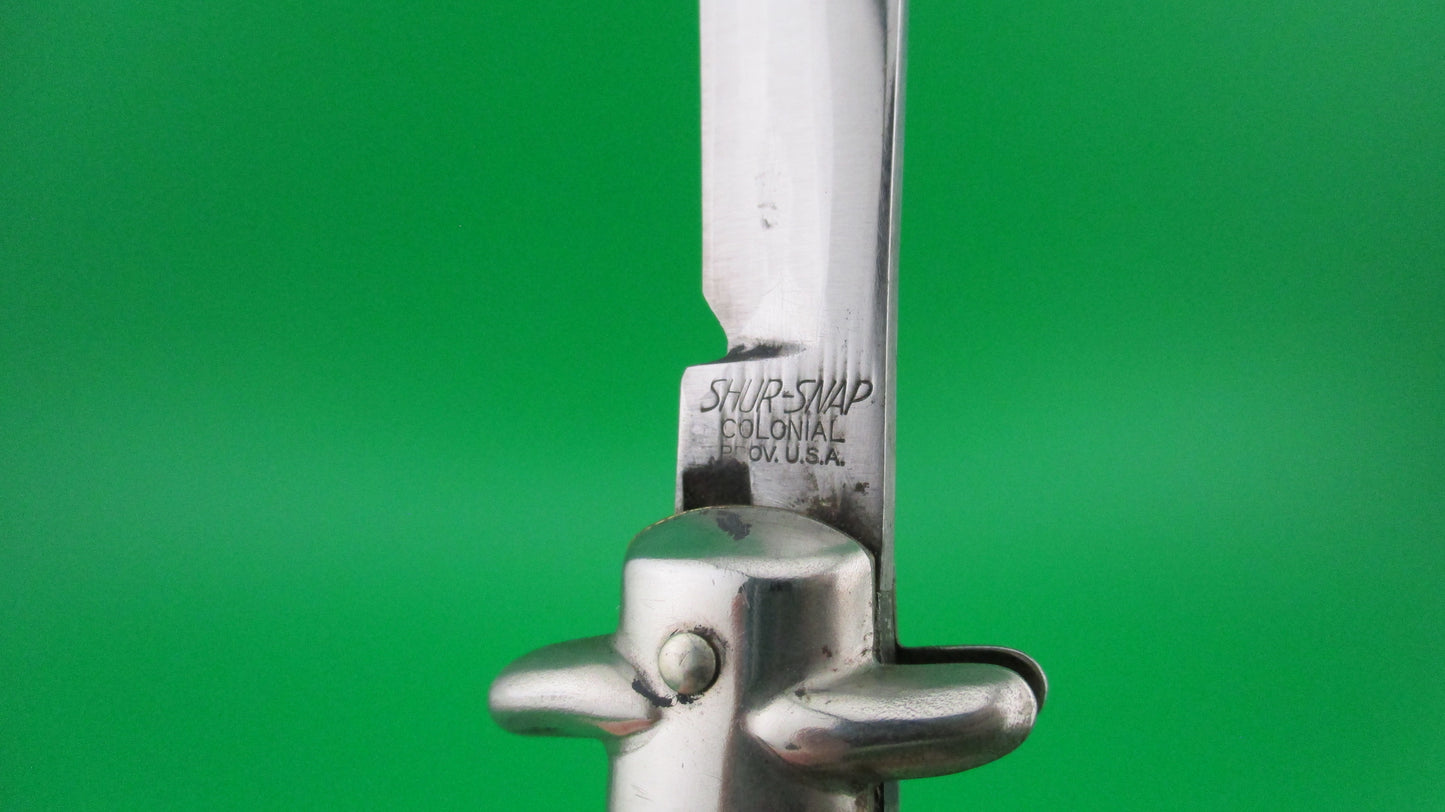 z COLONIAL SHUR-SNAP Fishtail White late 50s Gen 4 bowtie switchblade knife