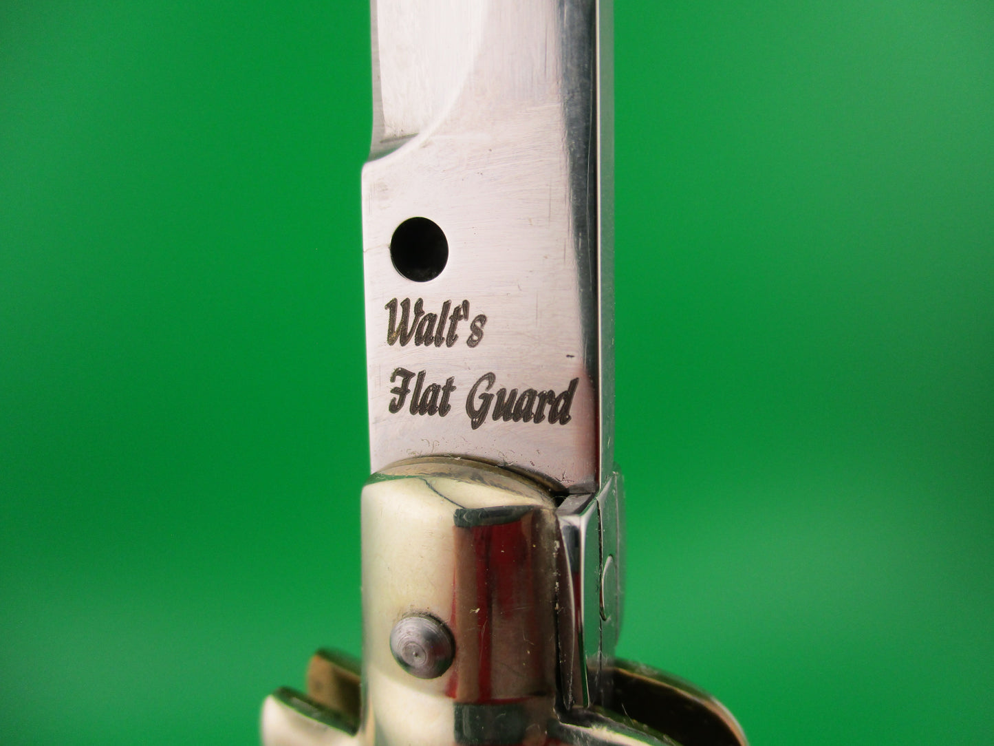 Walt's Flat Guard 28cm Italian Picklock Bayonet blade Stag automatic knife