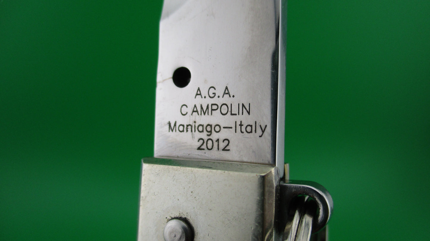 AGA CAMPOLIN 30cm Sicilian Ring Pull Stag automatic knife