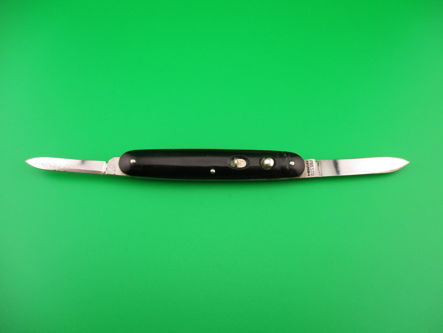 PRESTO Double Black Etched Advertising Vintage automatic knife