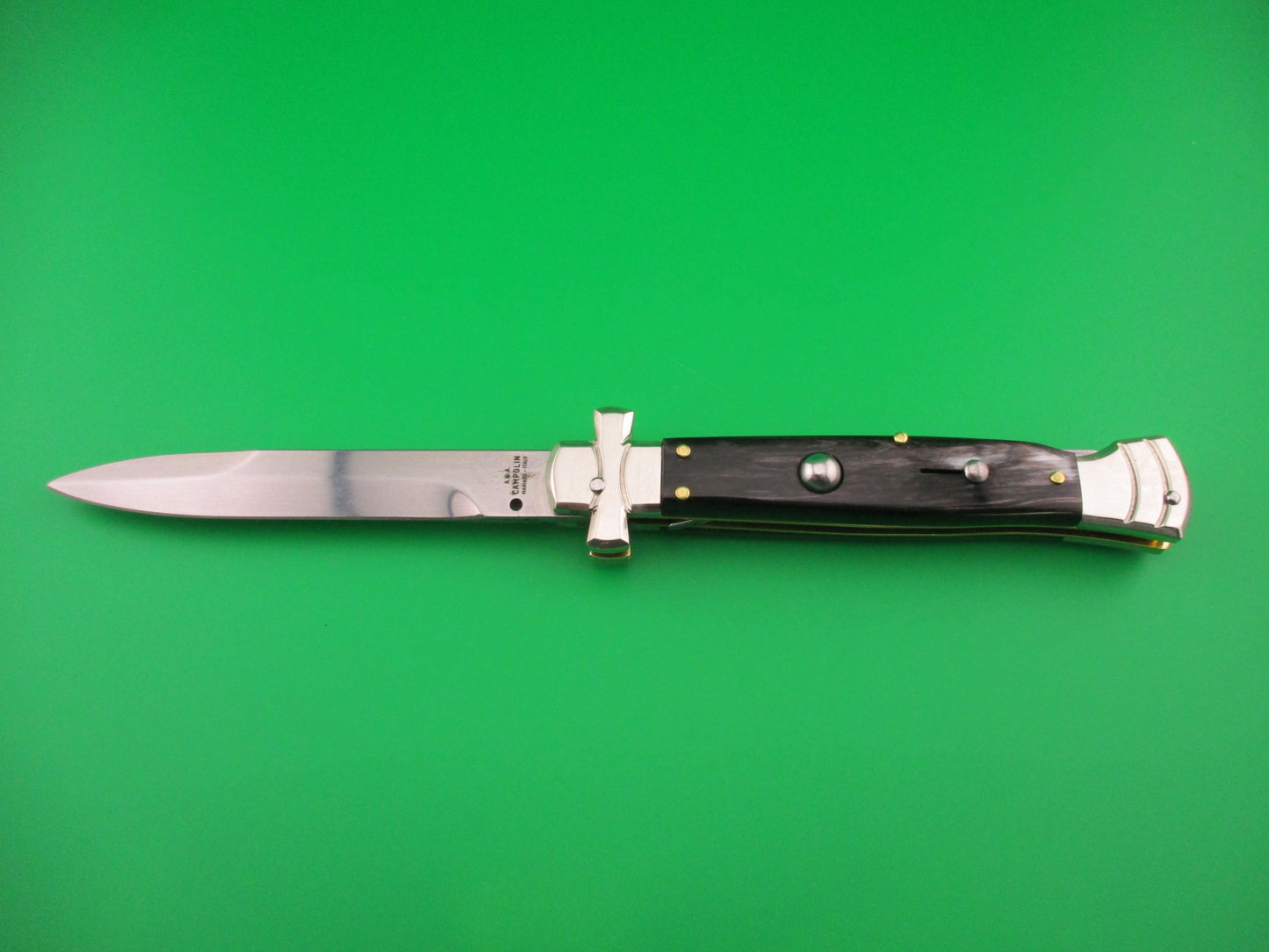 z AGA CAMPOLIN MANIAGO ITALY 23cm Italian Horn Maltese Lockback automatic knife