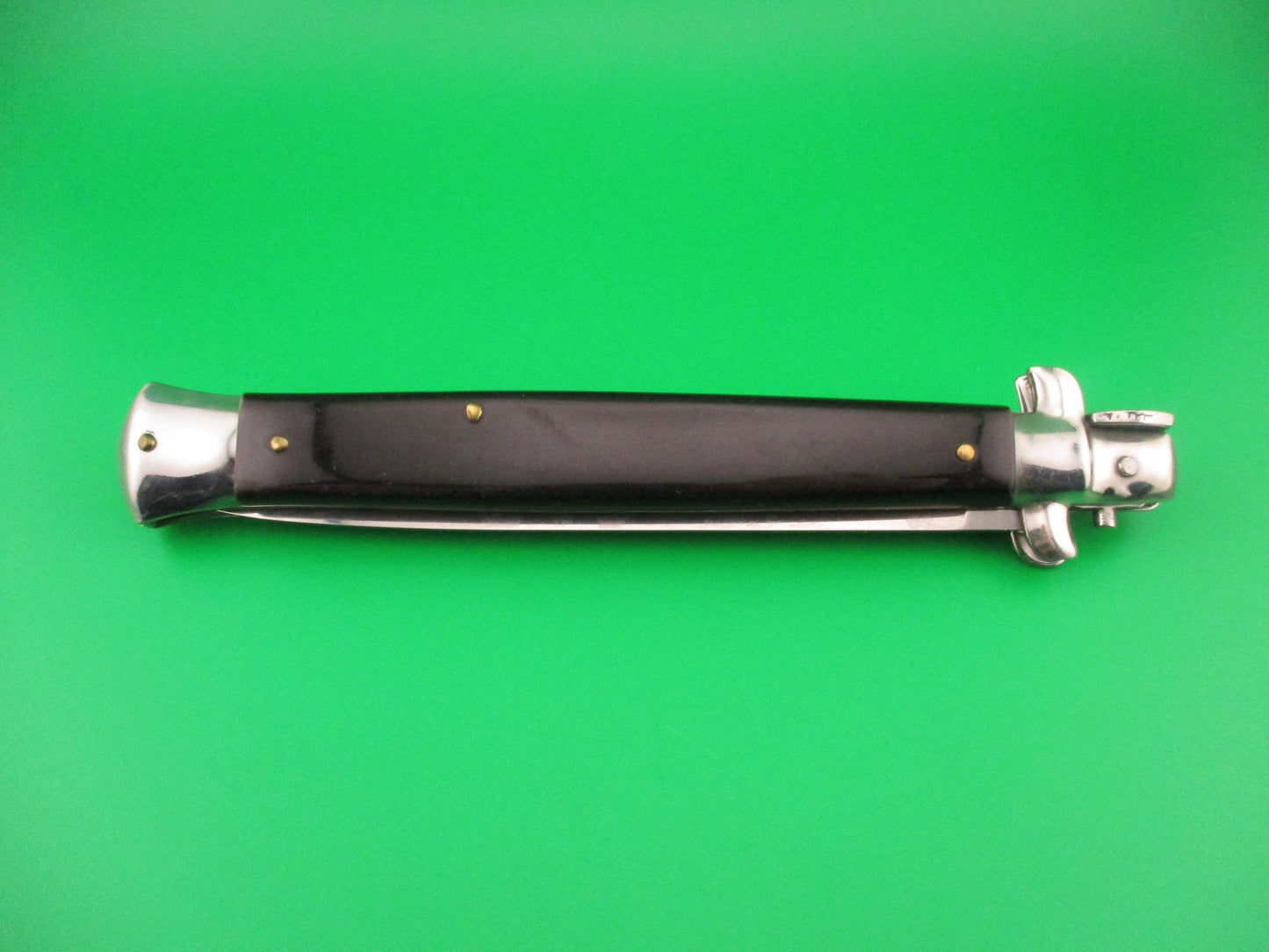 FRANK B ITALY 33cm Italian Stiletto swivel bolster Black automatic knife