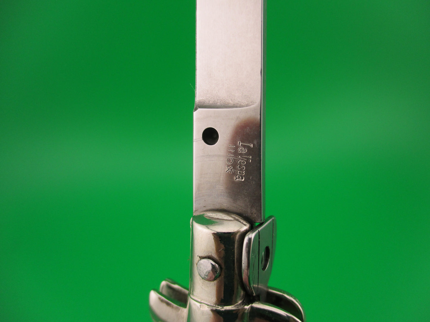 LaVespa INOX 16cm Italian Vintage 1980s Stag swivel bolster automatic knife