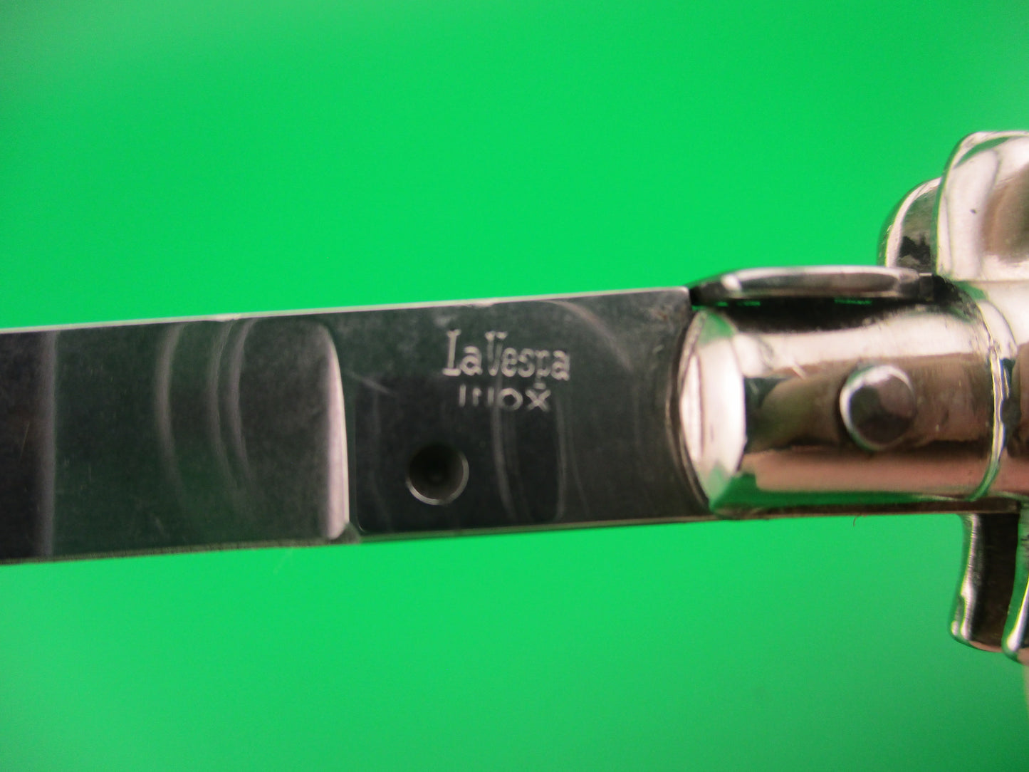 LaVespa INOX 16cm Italian Vintage 1980s Stag swivel bolster automatic knife