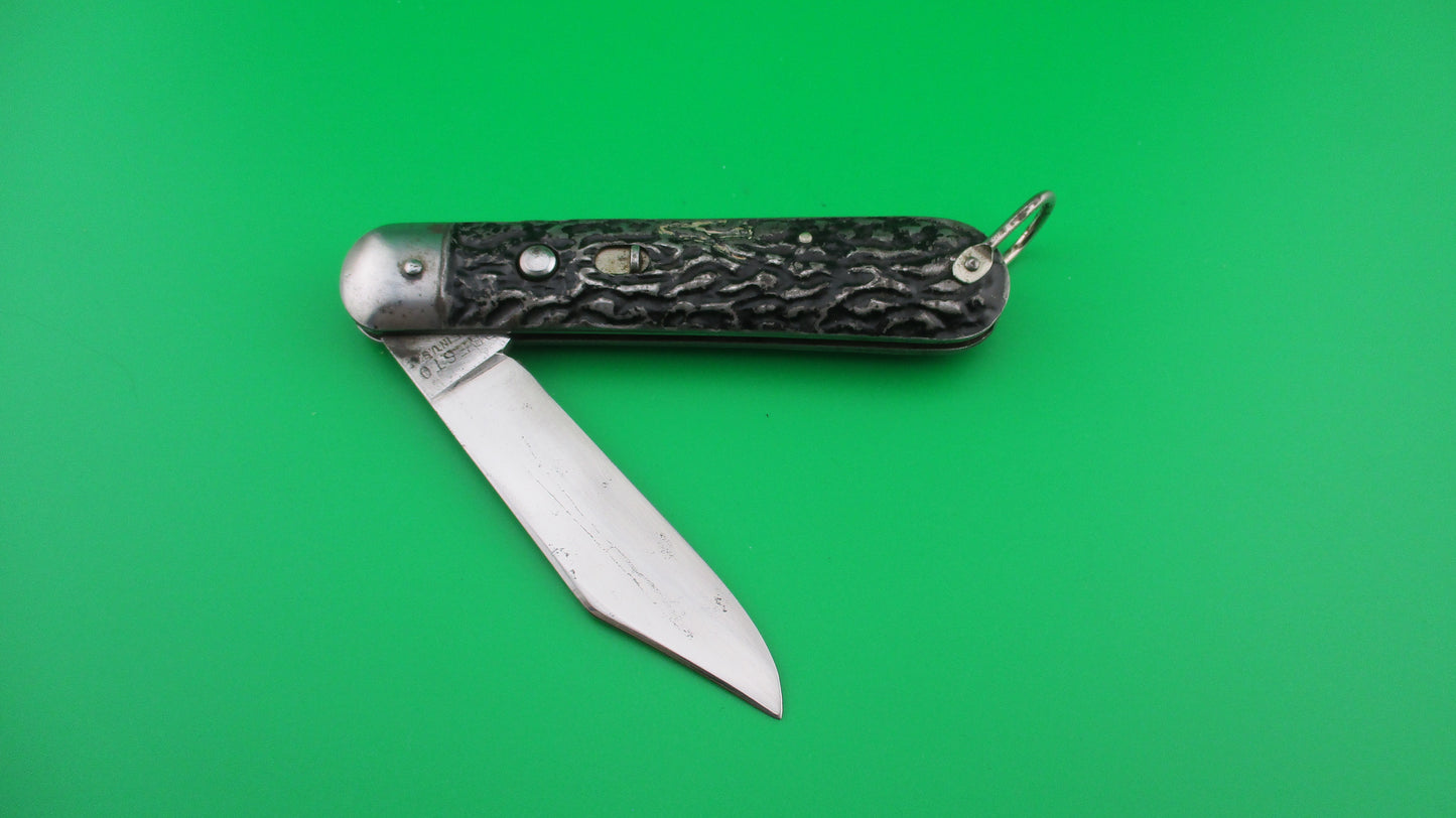 z PRESTO M2 style Scout Black metal painted vintage automatic knife