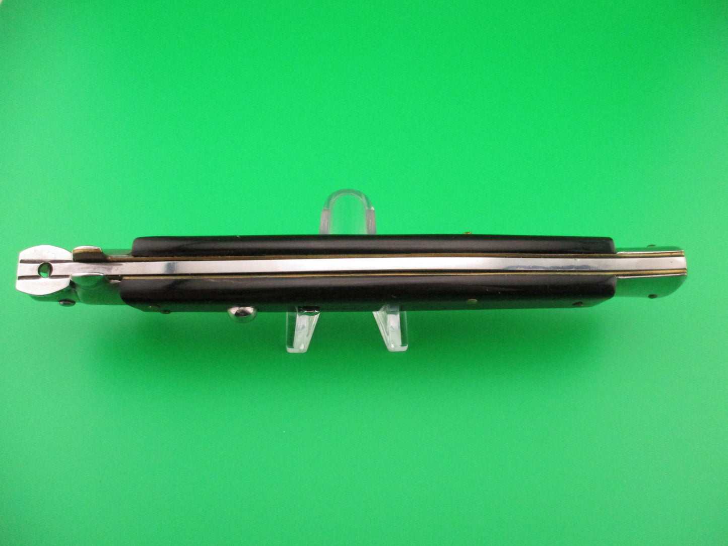FRANK B ITALY 33cm Italian Stiletto swivel bolster Black automatic knife