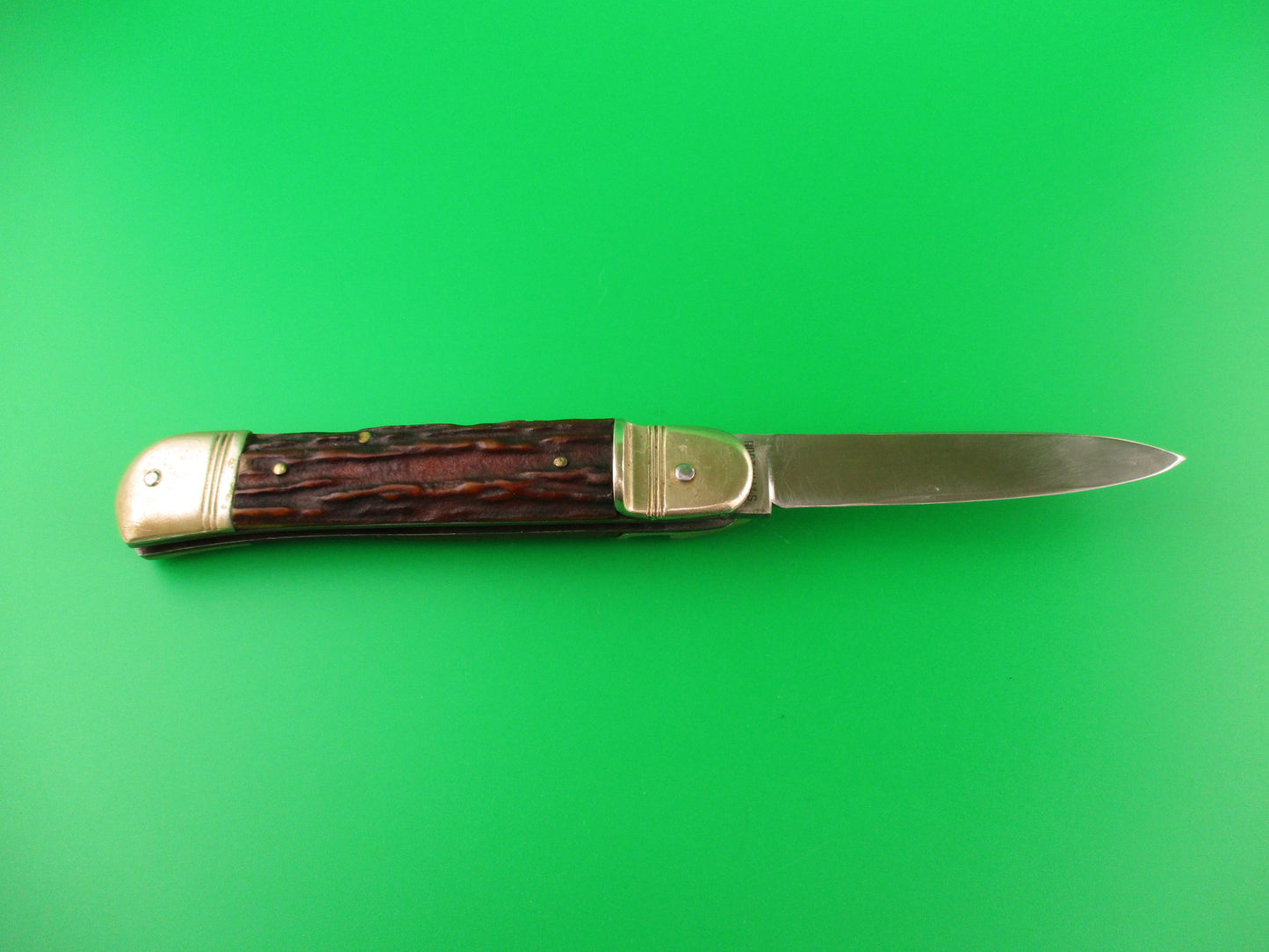 ROSTFREI KISSING CRANE 10cm German Stag Lever vintage automatic knife