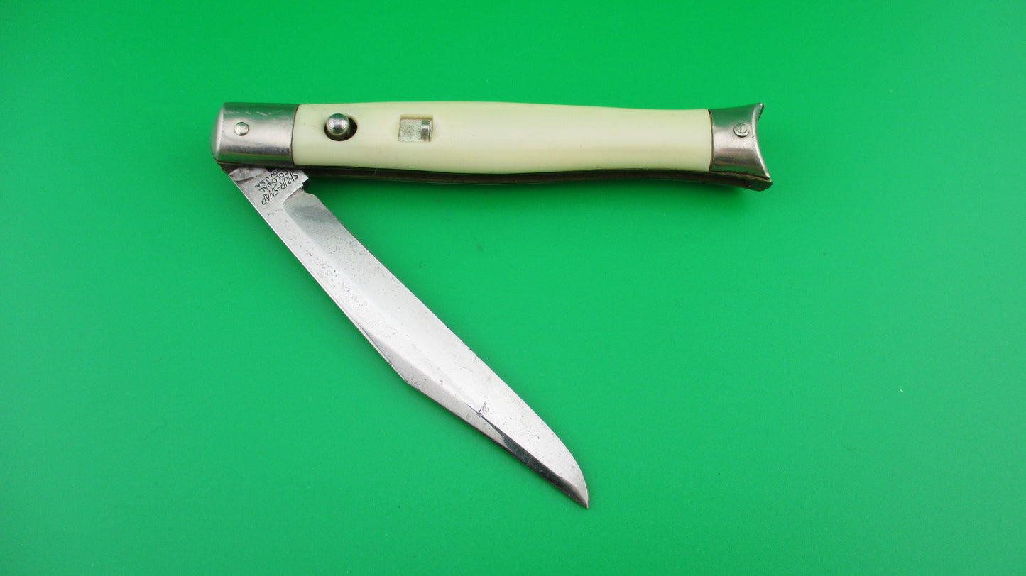 z COLONIAL SHUR-SNAP Fishtail Early White vintage switchblade knife