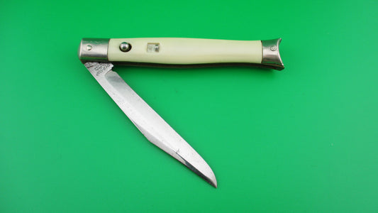 z COLONIAL SHUR-SNAP Fishtail Early White vintage switchblade knife