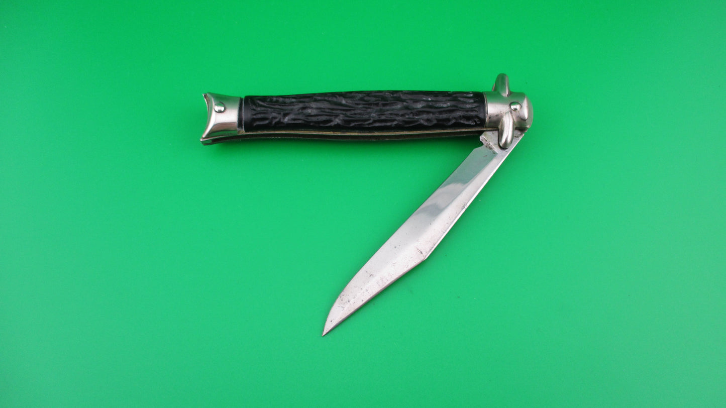 Colonial SHUR-SNAP Fishtail (bowtie) Black switchblade knife