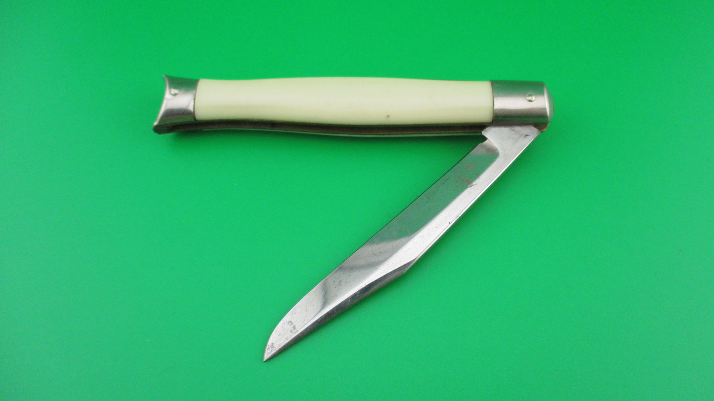 z COLONIAL SHUR-SNAP Fishtail Early White vintage switchblade knife
