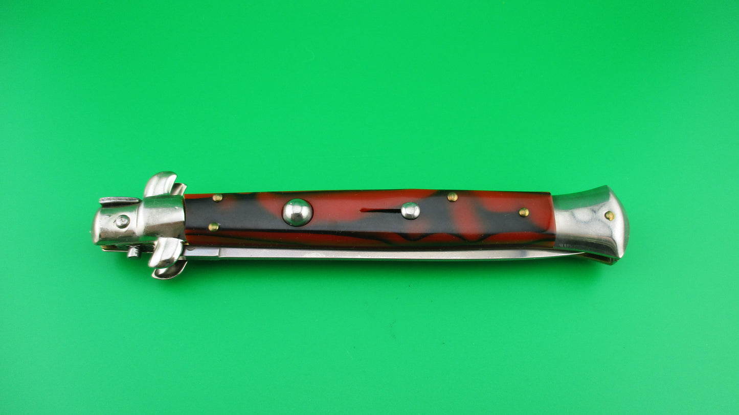 Z AB STILETTO ITALY 28cm Italian Swivel bolster Dagger Red & Black automatic knife