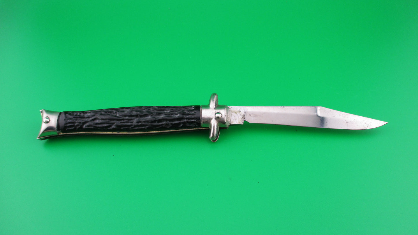 Colonial SHUR-SNAP Fishtail (bowtie) Black switchblade knife