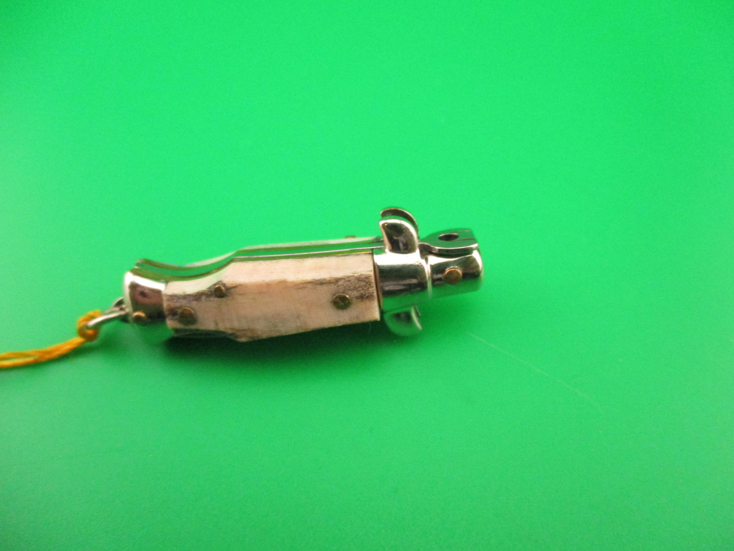 INOX 7cm Italian Tiny Stag Picklock keychain vintage 1970s automatic knife